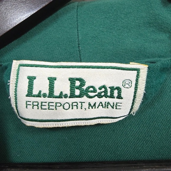 Vintage LL Bean Robe‎ Mens Medium Green Long Sleeve Pockets Lightweight USA Made - Picture 4 of 12